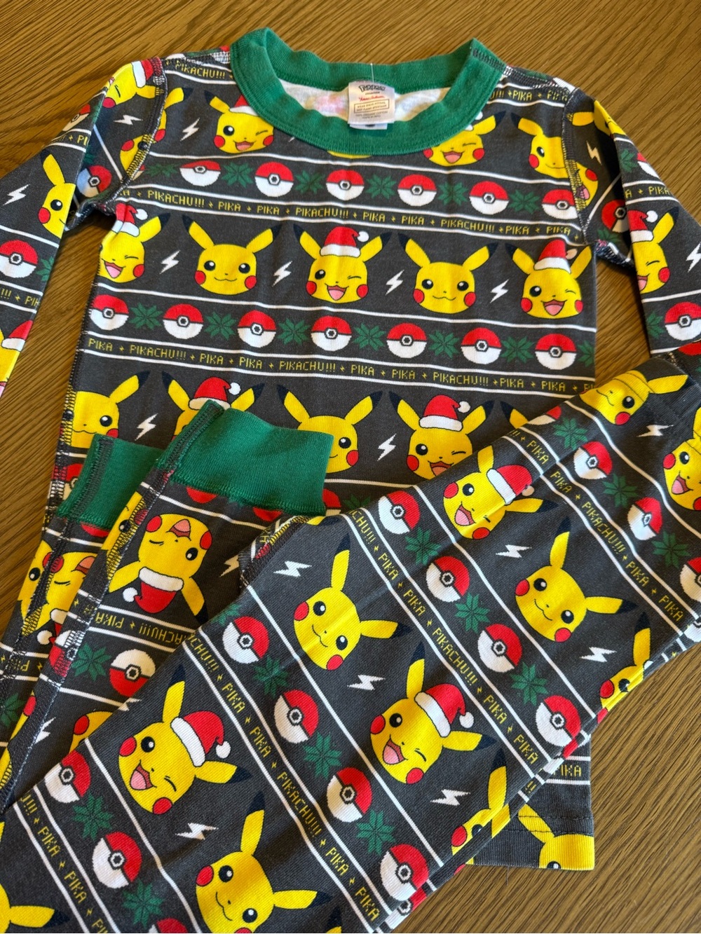 Hanna Andersson Kids Pokémon Pikachu Holiday Long John Pajama Set